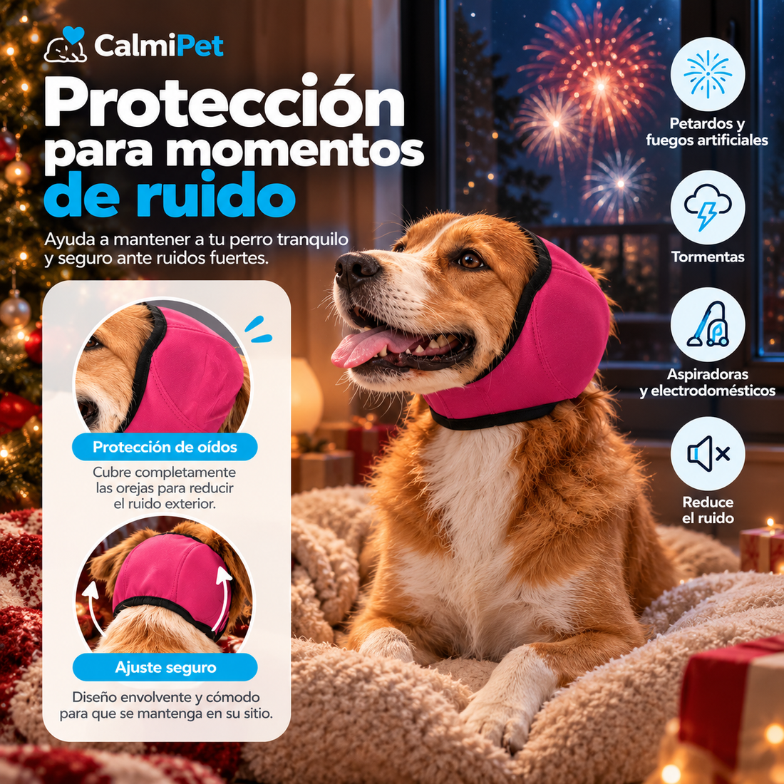 Orejeras calmantes antiruido para perros